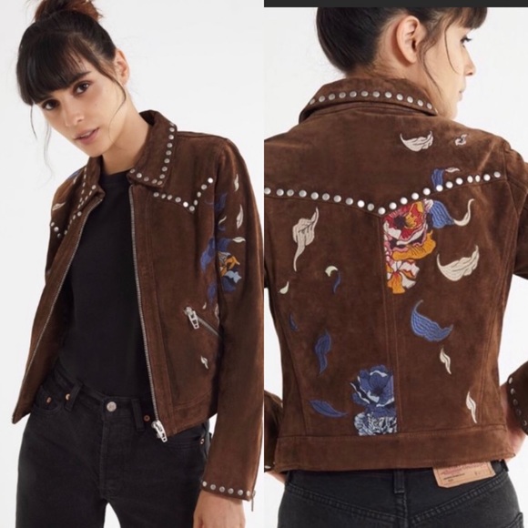 Blank NYC Jackets & Blazers - 🌟🌟Embroidered Moto Jacket😎Last one